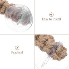 3Pcs Reusable Jute Rope Hammock Hermit Crab Lizard Climbing Vine