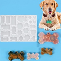 Konrisa Pet Tag Resin Molds, Silicone Molds for Resin Casting Pet Collar Tags…