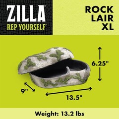 Zilla Rock Lair, Naturalistic Hide, Supports Shedding and Egg-Laying, Retains…