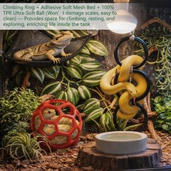 7-in-1 Snake Habitat Accessories Set – Climbing Rings, Hammock, Ivy & More for R