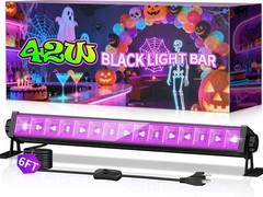 42W LED Black Light Bar, IP66 Waterproof Blacklight Bar with 6ft