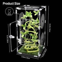 Large Jumping Spider Enclosure, Tarantula Enclosure with Front Opening Door, …