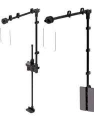 2 Pack Adjustable Metal Reptile Terrarium Dual Lamp Stand Hanger Holder Fixture