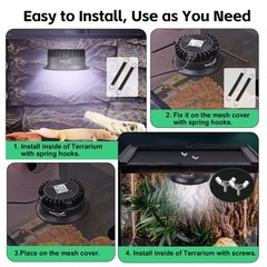 UVB Light for Reptiles, UVA UVB Reptile Light Fixture with Timer LED UVB Bulb…