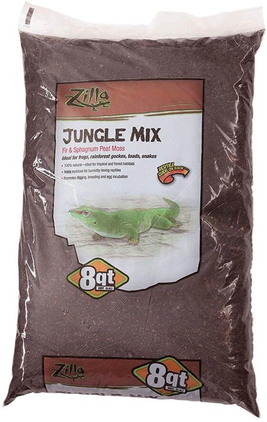 Reptile, Zilla Lizzard Litter Jungle Mix – Fir & Sphagnum Peat Moss (8 Quarts)
