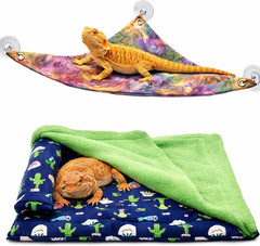 Bearded Dragon Tank Accessories, Reptile Bedding Hammock Soft Fabric Warm Sleepi