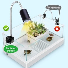 Reptile Heat Lamp Kit with Clamp Stand and Dual Bulbs for Tank