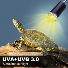 Reptile Heat Lamp Kit with Clamp Stand and Dual Bulbs for Tank