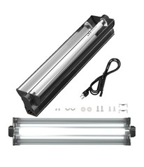 T5 UVB Reptile Light Fixture Combo Kit – 12 Inch 8W Terrarium Hood 10.0 UVA U…
