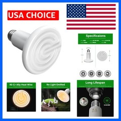 Reptile Heat Lamp 150W Ceramic Heat Emitter, No Light Emitting Heat Bulbs for…