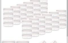 10 Gram Gecko Reptile Feeding Containers Plastic with Lids (Pink Or Blue)