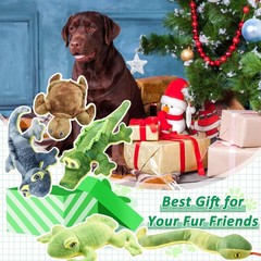 Stuffed Animal Dog Toys, 5 Pack Tough Squeaky Dog Toys, Plush Toys Assortment…
