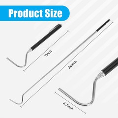 Reptile Snake Hook 26 In Extendable Stainless Steel Non Slip Handle 7 to 26 In