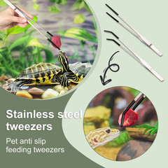 Professional Stainless Steel Tweezers 27cm Straight And Curved For Reptiles