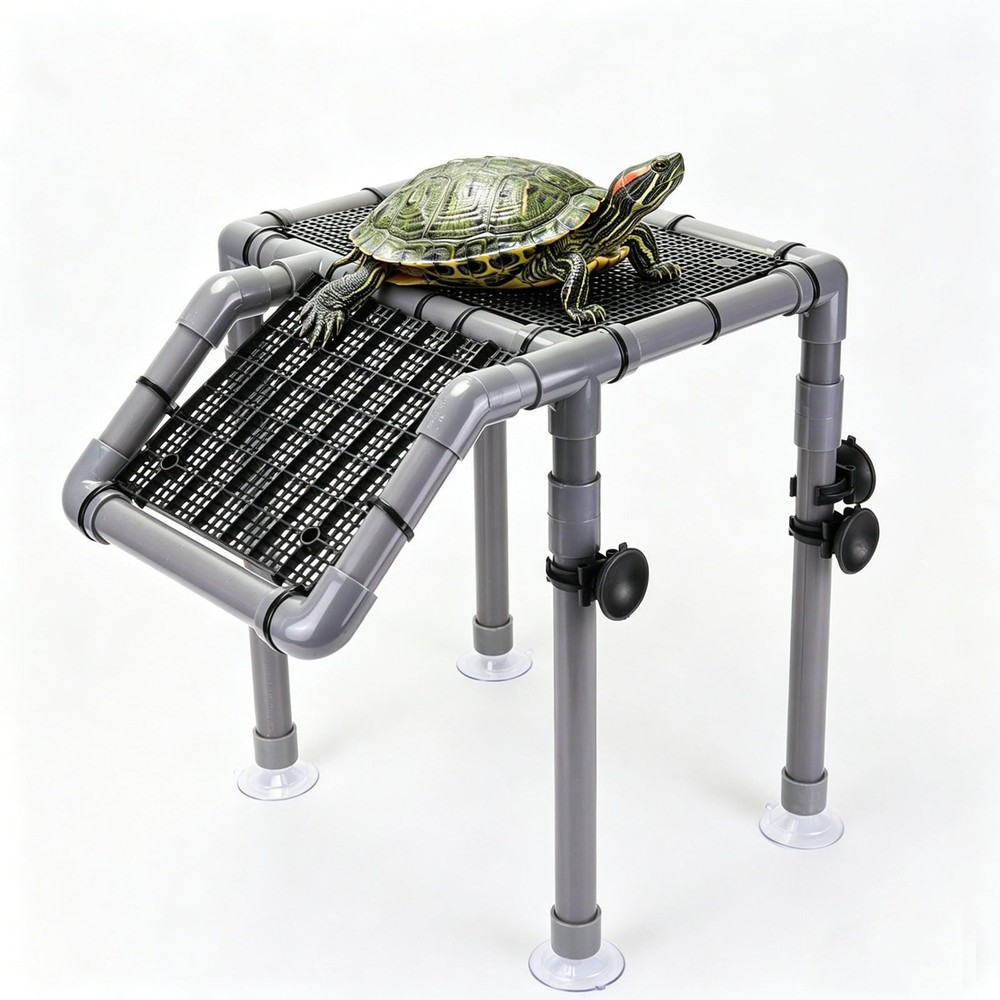 Large Turtle Basking Platform for Aquatic Turtles, Sturdy Standing Turtle Doc…
