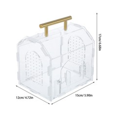 Jumping Spider Enclosure: – Acrylic Clear Ventilated Terrarium – 6.7×5.9×4.7″
