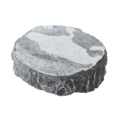 2 Pack Reptile Water Dish Food Bowl Rock Worm Feeder for Leopard zzzz-s, grey