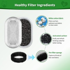 Cat Water Fountain Filters,Cat Fountain Replacement Filters for Stainless Ste…