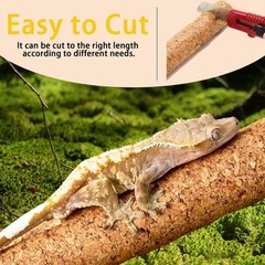 Cork Branch for Reptiles – 15.7″ Natural Climbing Wood Sticks for Crested