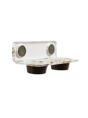 Herpcult Acrylic Reptile Gecko Lizard Spider Water Dish Food Bowl Feeding Ledge