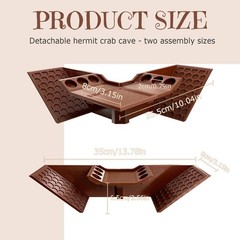 Brown Hermit Crab Cave Hideout 3in1 Underground Tunnel Climbing Toys Reptile