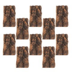 10Pcs Durable Reptile Cork Bark Hides Natural Terrarium Background Light Brown