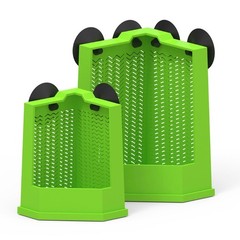 Space Saving Reptiles Feeder Bowl Corner Feeding Dish with Strong Suction Cups