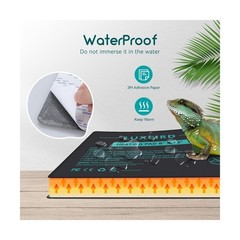 Luxbird Reptile Heating Pad 8×12 Inch with Dual Output Reptile Thermostat LB-…