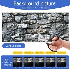 Aquarium Background & Fish Tank Background – Ultra HD Static Cling, Tape-F