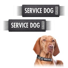 2-Pack Waterproof Collar Sleeves Fits 3/4 Inch Wide Service Dog Small Slide On