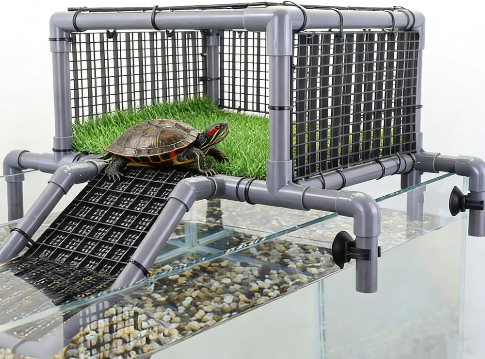 Extra Large Turtle Basking Platform, Heavy-Duty above Tank Dock & Ramp for Aquat