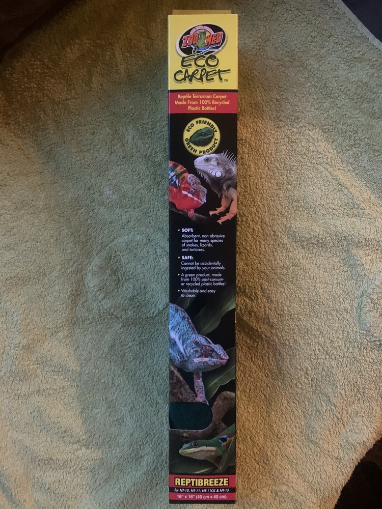 Zoo Med Eco Carpet Reptile Carpet – Green – Reptibreeze – 16″ x 16″