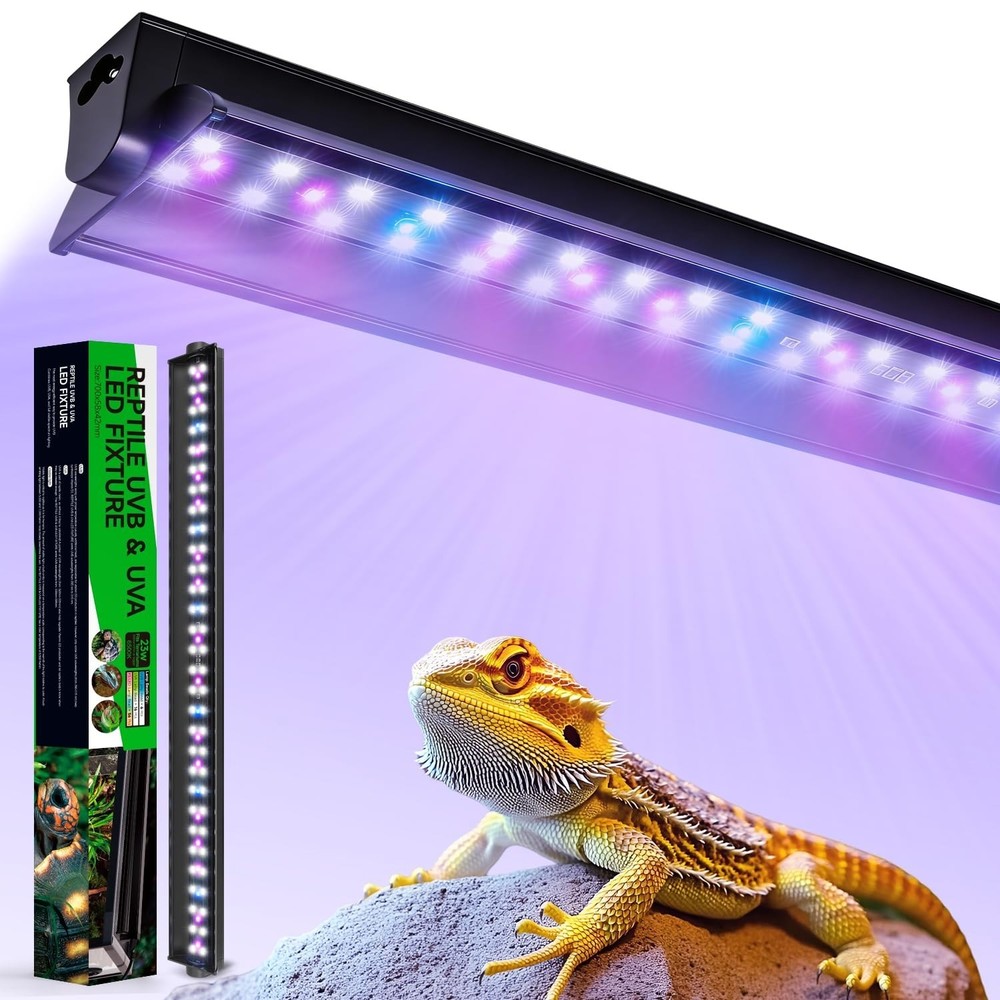 23W T5 UVB LED Reptile Light – High Output UVA UVB Light for Bearded Drago