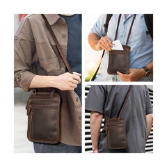Polare Full Grain Leather Neck Wallet RFID Blocking Conceal Pas… Fast USA SHIP