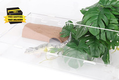 Reptile Fake Plants for Terrarium Decor, Snake Tank Accessories for Leopard Geck