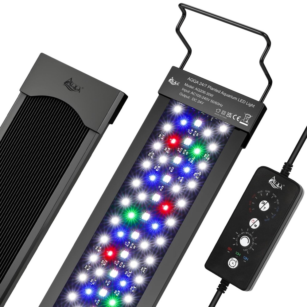 AQQA LED Aquarium Light 30W for 18-24 Inch Fish Tank, 24/7 Mode&DIY Mode Full…