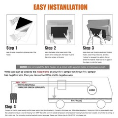 Facon 7-1/4″ x 25″ RV Tank Heater Pad with Automatic Thermostat – 2Packs, RV …
