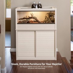 ECOFLEX 36″ Reptile Habitat w/ Sliding Glass Doors Maple/Black/Grey Medium