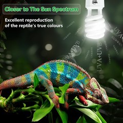 UVA UVB Reptile Light 5.0 Tropical 100 Compact Fluorescent Lamp 23W