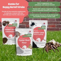 Hermit Crab Supplement Bundle – Greensand, Oyster Shell Powder and Worm Casti…
