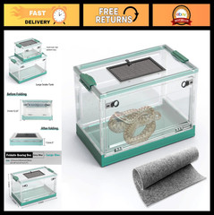 Large Reptile Tank for Snakes, Lizards & Frogs – Sliding Screen Top Habitat 21.6