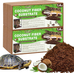Coconut Coir Brick Reptile Bedding, 1.4lb Coco Fiber Terrarium Substrate