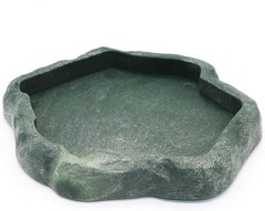 Shallow Reptile Dish SLSON Small Green Plastic Feeder