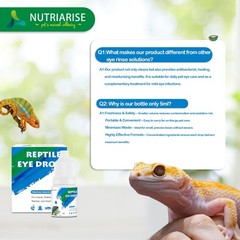 NUTRIARISE Reptile Eye Drops | Gentle Cleanser for Bearded 5ml, colorless