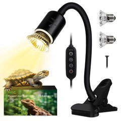 Reptile Heat Lamp Turtle Basking Light Bulbs with Cycle Timer, 360Â° Rotatabl…