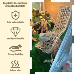 2 Pieces Bearded Dragon Hammock Large, 30″ x 7″ Reptile Hammock, Lizard Hammo…