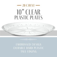 PLASTICPRO 10” inch Premium Extra large Heavy Weight Crystal Clear Disposabl…