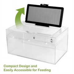 Reptile Terrarium Amphibian Tank Spider Cages Snake Cage 7×11.8×5.9inch Suitable