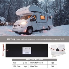 Facon 7-1/4″ x 25″ RV Tank Heater Pad with Automatic Thermostat – 2Packs, RV …