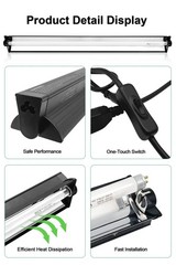 UVB Light for Reptiles, 12 Inch T5 10.0 UVB Reptile Light Fixture 8W, High Ou…
